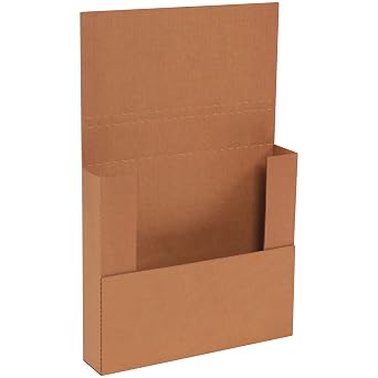 Boxes Fast BFM11102BFK Corrugated Cardboard Easy-Fold Mailers, 11 3/4 x 10 1/2 x 2 1/2 Inches, Fold Over Mailers, Adjustable Die-Cut Shipping Boxes, Multi-Depth Pack of 50