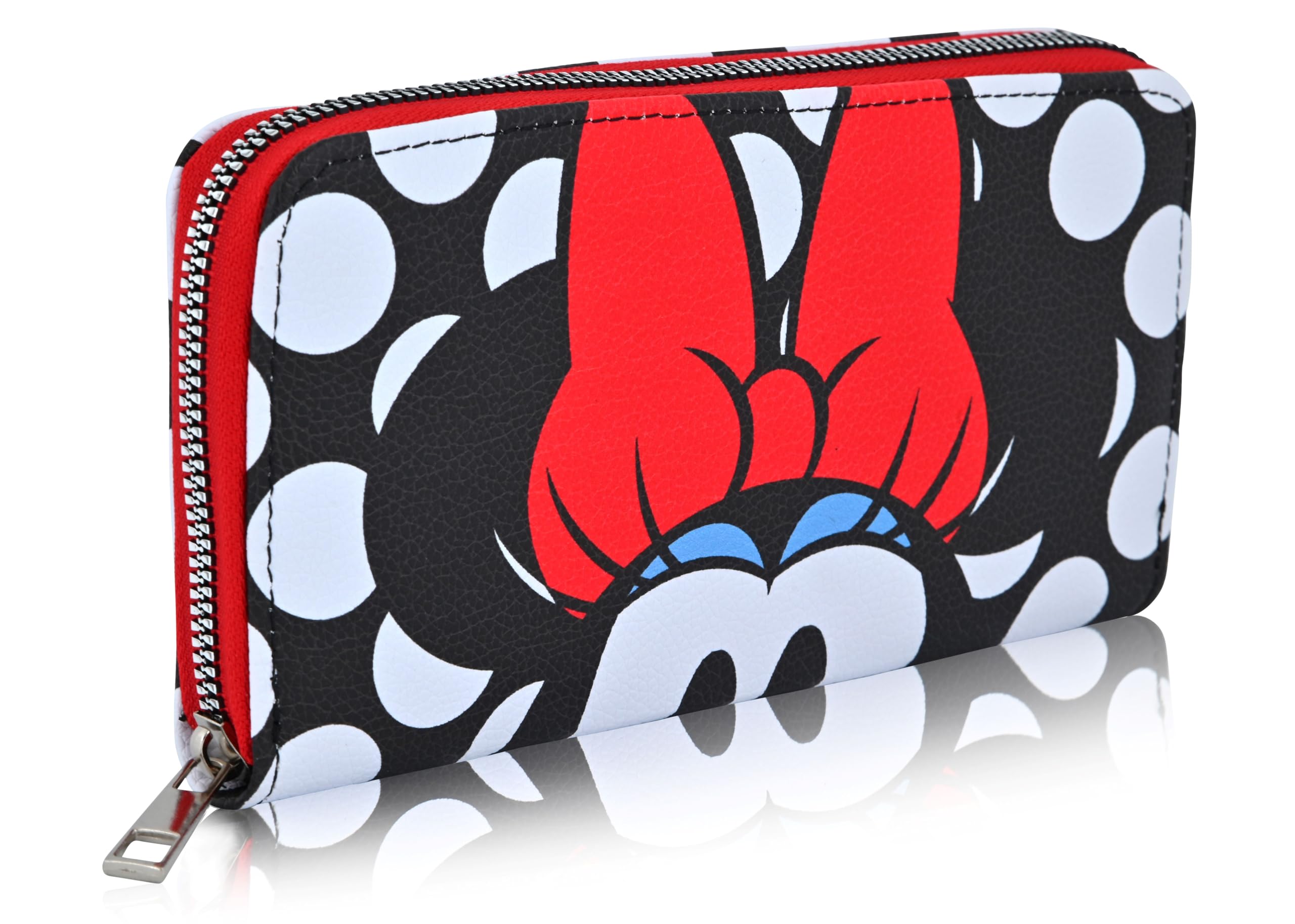 Fast Forward Disney Minnie Mouse Wallet Women - PU Leather Wristlet Wallets for Women - Mickey Mouse Minnie Mouse Red Wristlet Wallet