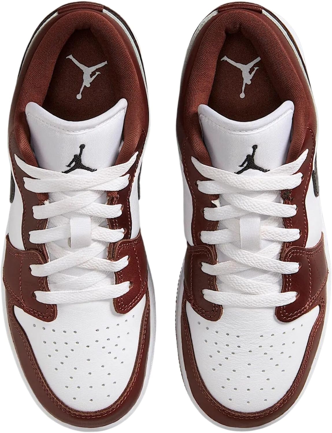 Air Jordan 1 Low SE Big Kids' Shoes (HF3188-102, White/Dark Pony/Black) Size 6.5