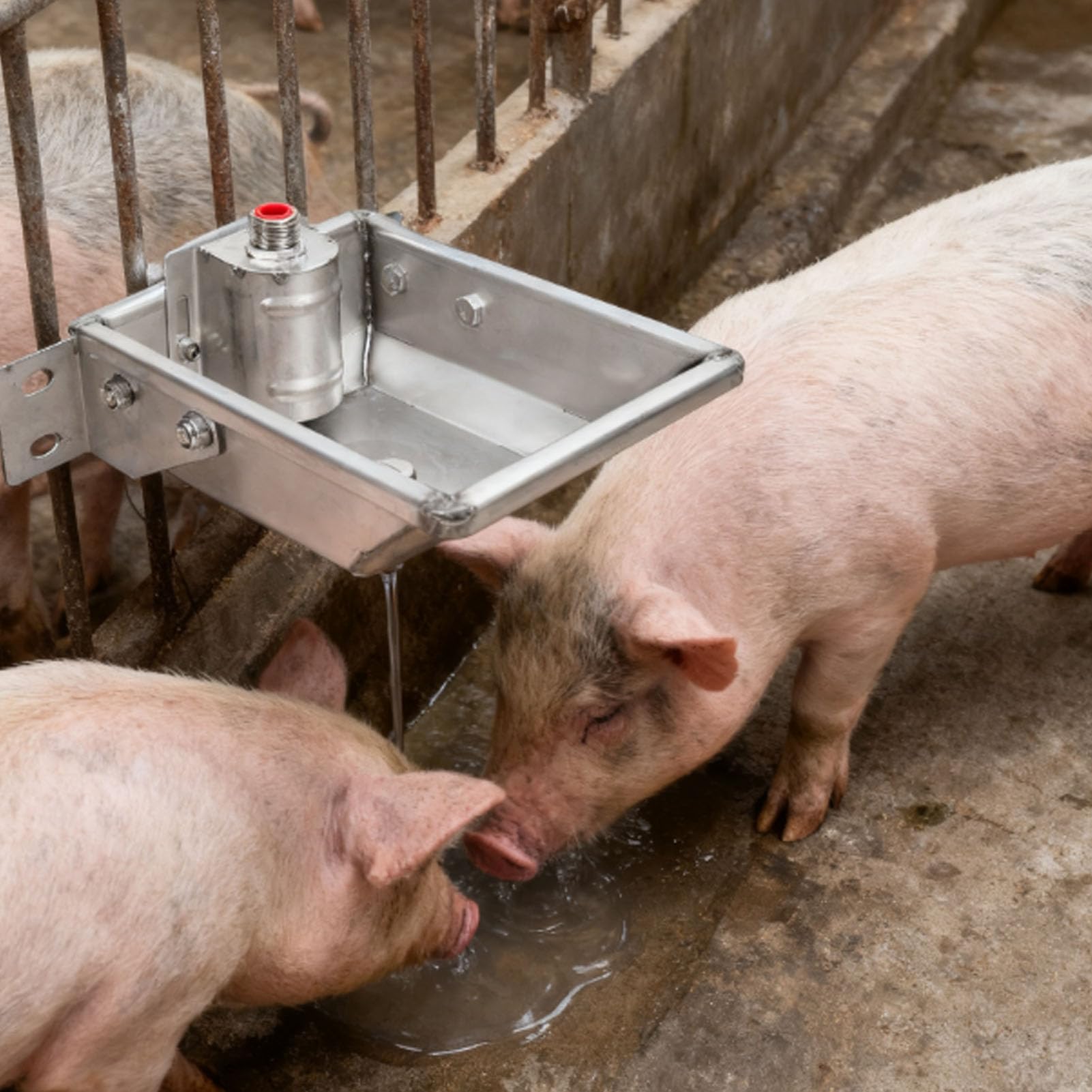 Bebedero de Agua, Bebedero Automático de Acero Inoxidable para Ganado, Dispensador de Agua Automático con Grifo para Perros, Caballos, Cabras, Ganado y Ovejas