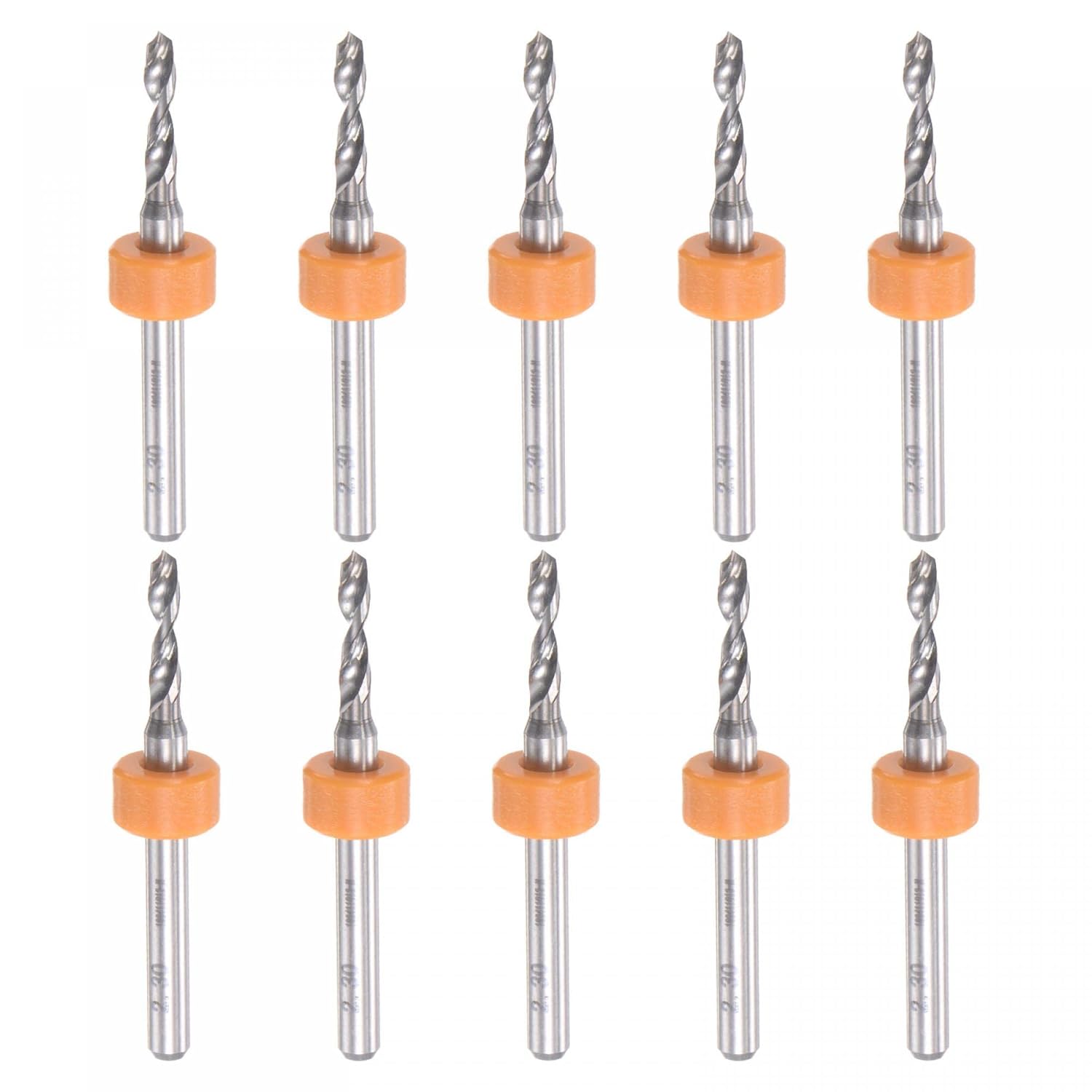 uxcell Micro PCB Drill Bit Set, 1/8" Shank 2.3mm Solid Tungsten Carbide CNC Engraving Print Circuit Board Drill Bits Rotary Tool 10pcs