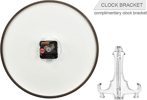 Miniatura 8 de MNSRUU Reloj de pared digital redondo, de mariposa poligonal, sin tictac, funciona con pilas, para cocina, sala de estar, oficina, decorativo