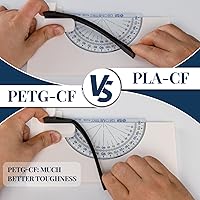 Vista 7 de TINMORRY Carbon Fiber PETG Filament 1.75 mm, High Rigidity & Strength PETG CF 3D Printer Filament, Compatible with Most FDM 3D Printers, 1 KG 1