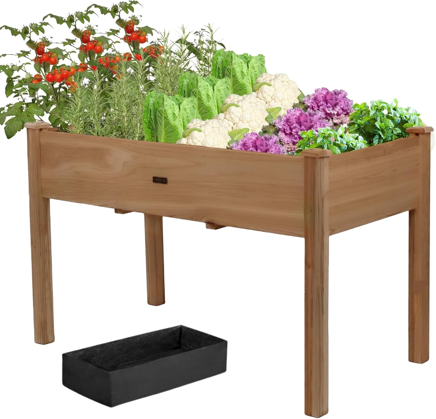 48x24x30in Raised Garden Bed,Wooden Raised Garden Beds Outdoor,Elevated Wooden Planter Box with Legs for Backyard/Patio/Gardener,210lb Capacity (Acorn Brown, 48x24x30in)