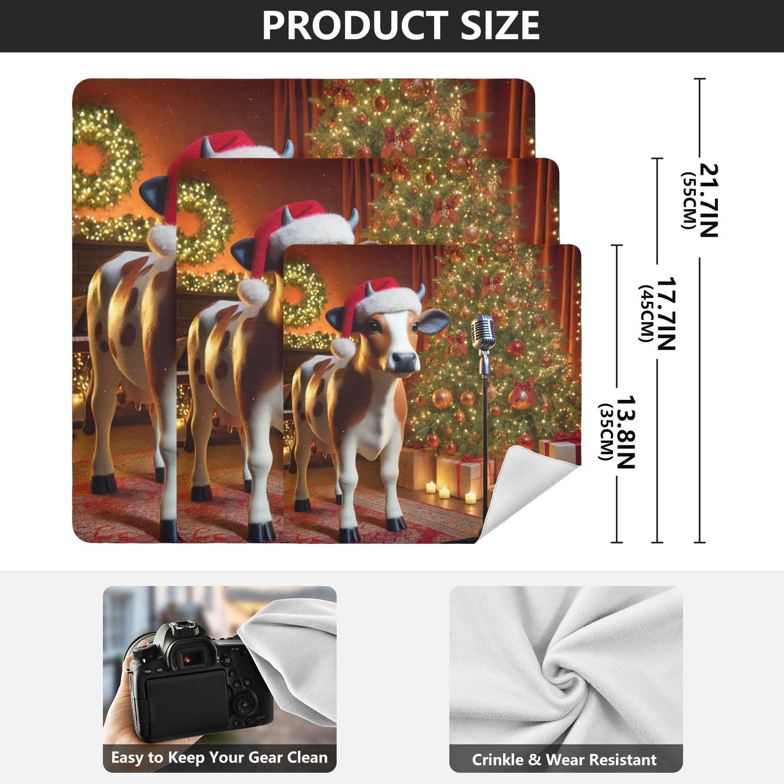 Joko Ivery Christmas Cow Brown Self-adhesive Cloth 17.7