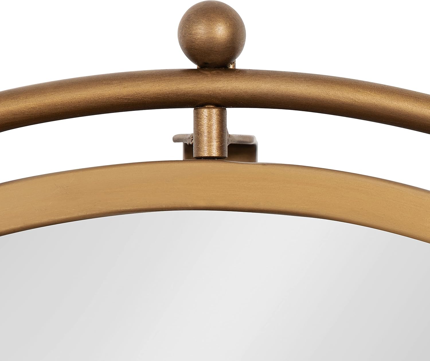 Kate and Laurel Baron Modern Pivot Mirror; 21 Inch Diameter; Gold; Decorative Adjustable Wall Mirror