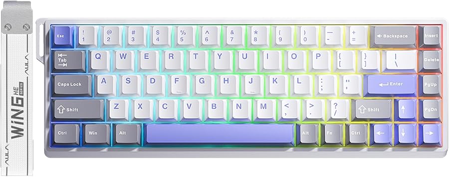 Aula Win68 He Max Magnetic Keyboard Rapid Trigger Wing Chun Switch 8000Hz RGB TKL Hot Swap Player Keyboard Blue