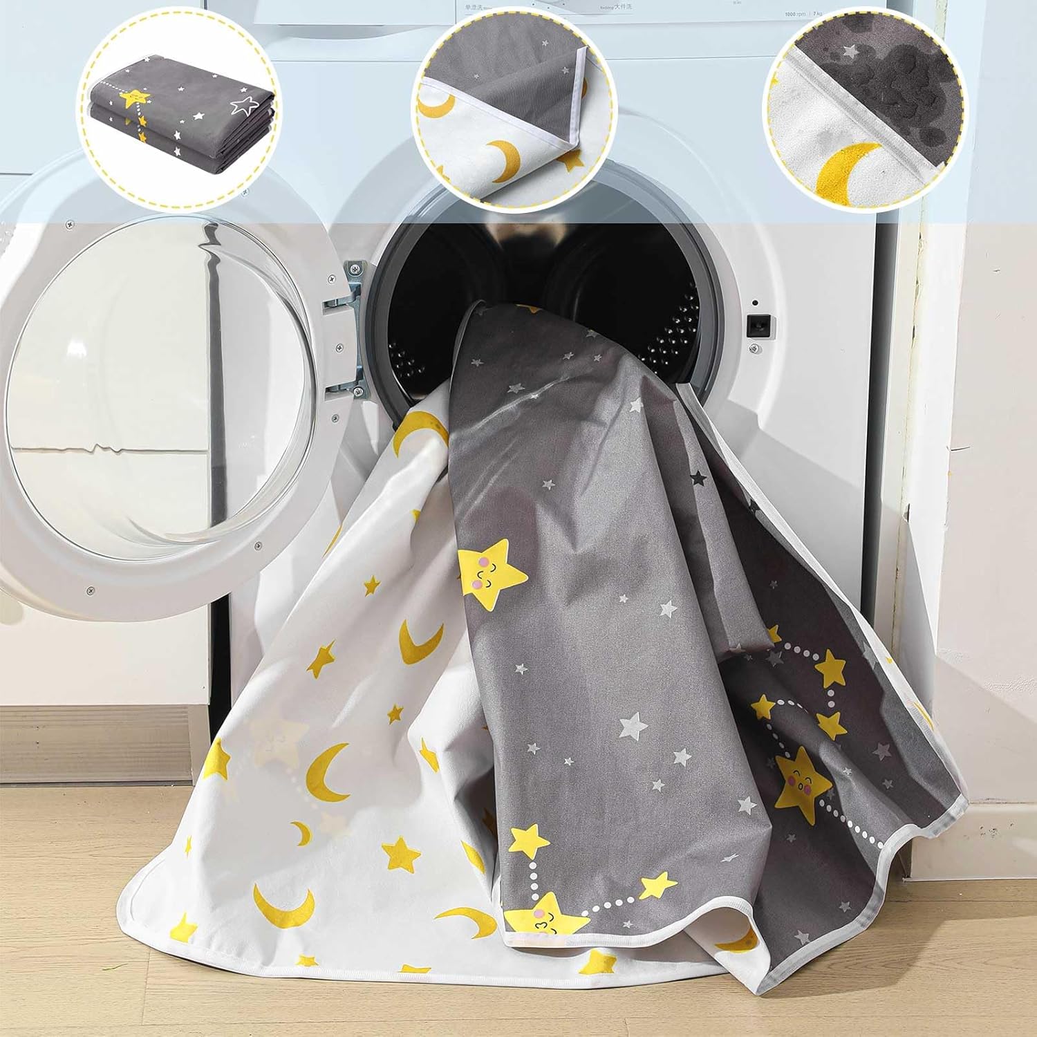 2 Pcs Doubleside Waterproof Mattress Protector for Incontinence Washable, 40'' x 60'' Small Reusable Waterproof Bed Sheets Pee Pads Bedwetting Underpads for Kids Adults Elderly Pets - Image 5