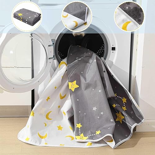 Miniatura 5 de 2 protectores de colchón impermeables para incontinencia lavables, tamaño S de 40 x 60 pulgadas, almohadillas de cama impermeables de doble cara