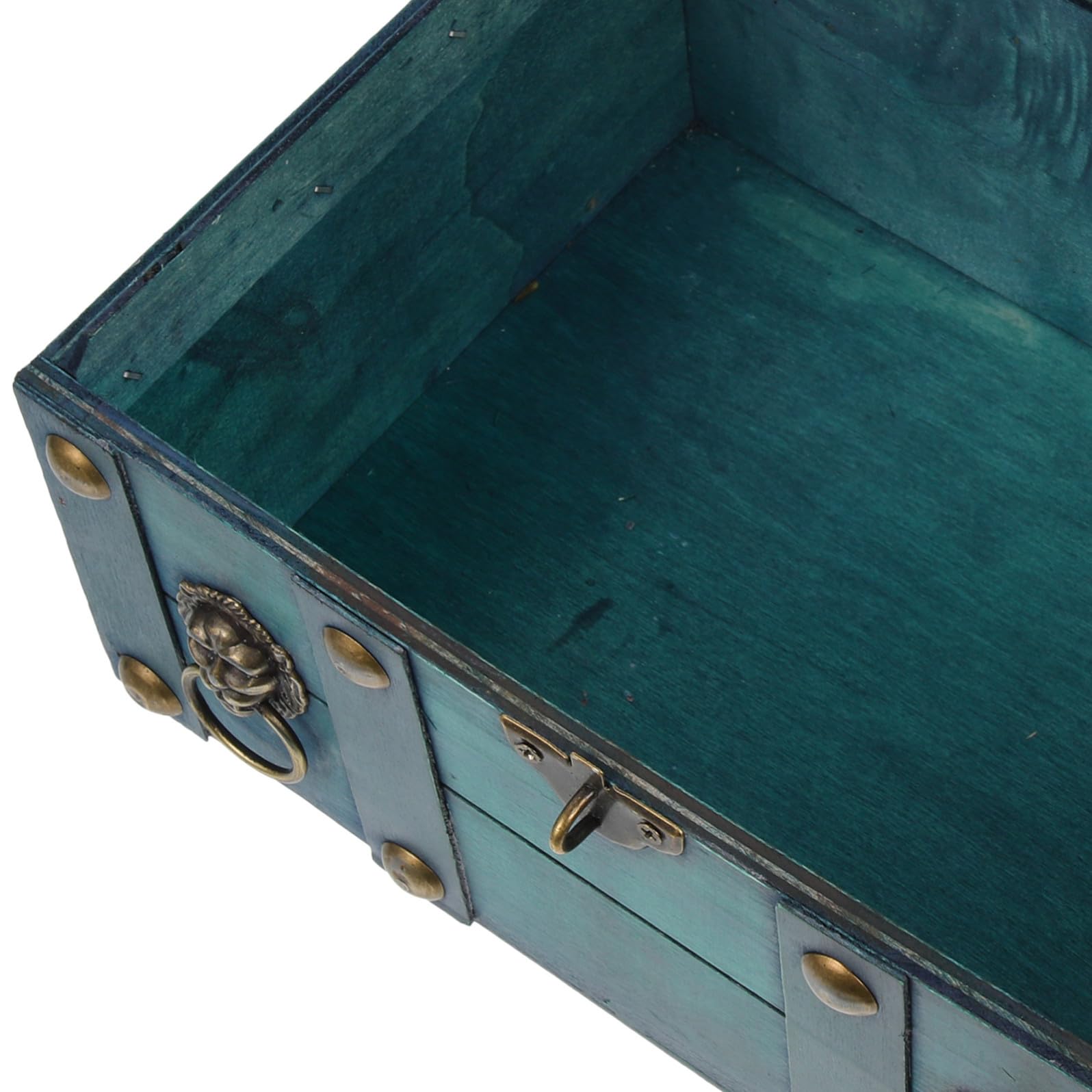 Healeved Scatola di per e Piccoli Oggetti in Legno Vintage Verde, Robusta e Chic con Retrò