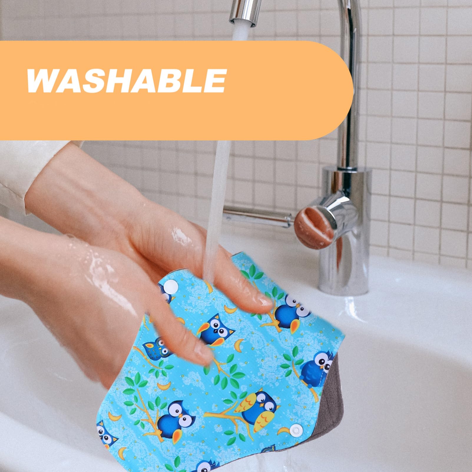 FRCOLOR 3 Juegos Toallas Sanitarias Reutilizables Compresas Con Alas Cuecas Menstruales Toallas Sanitarias De Tela Toallas Higiénicas De Tela Suministros De Enfermería Paño 3 Piezas * 3