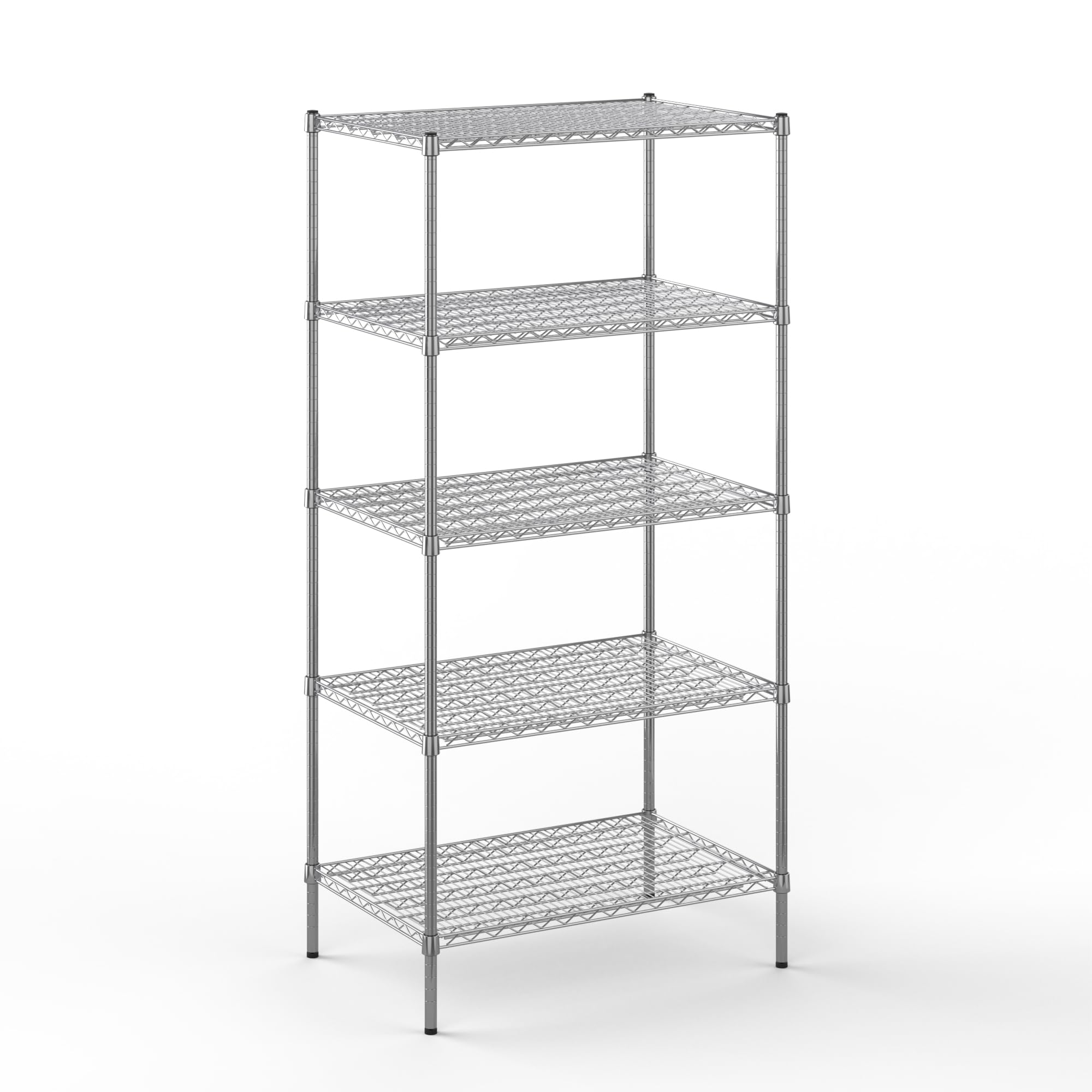 24" Deep x 36" Wide x 74" Height Wire Shelving Kit | 5-Tier | NSF Commercial Storage Rack Unit