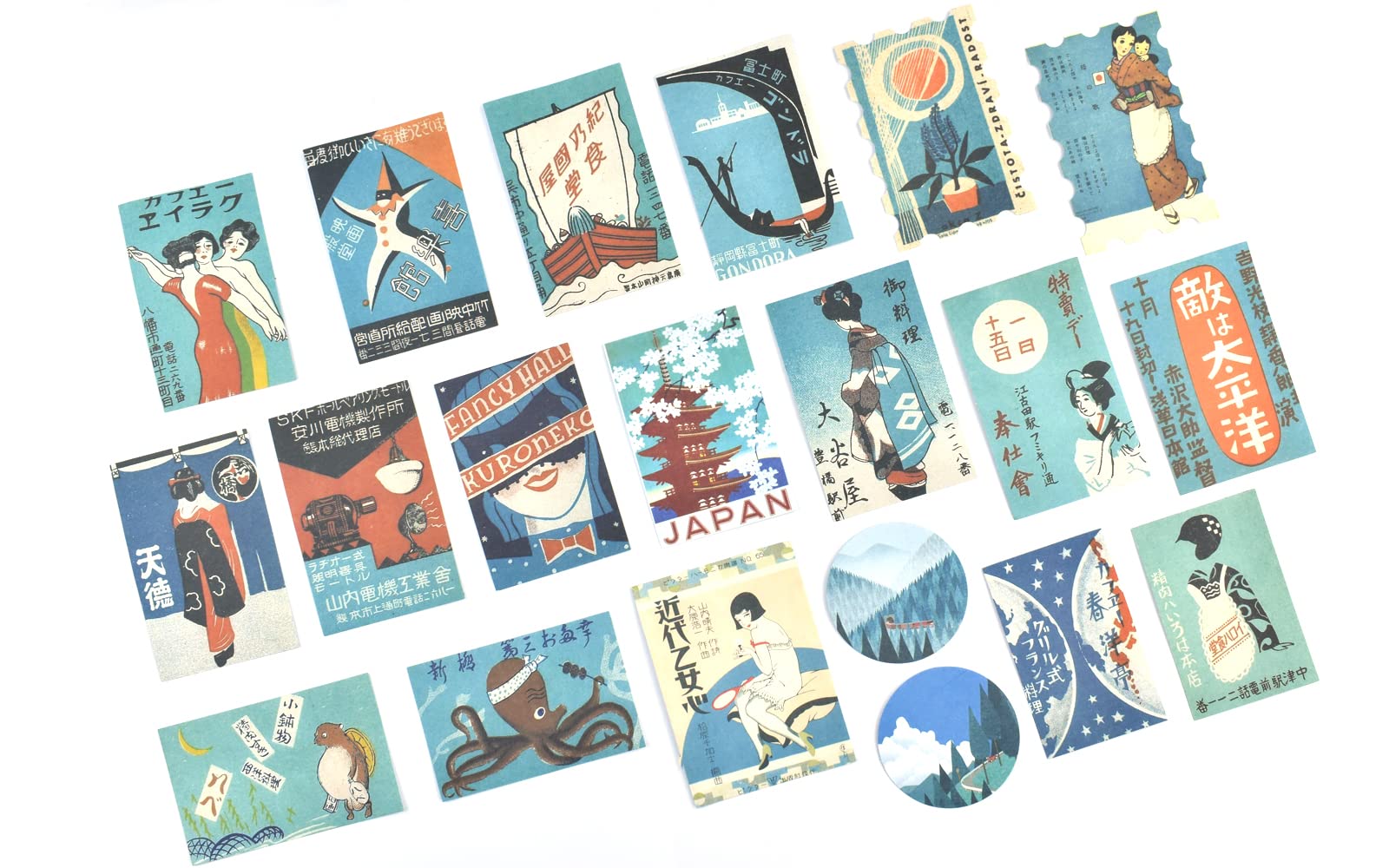 Amazon.com: Retro Paper Stickers Set 60 Pieces Japanese Style