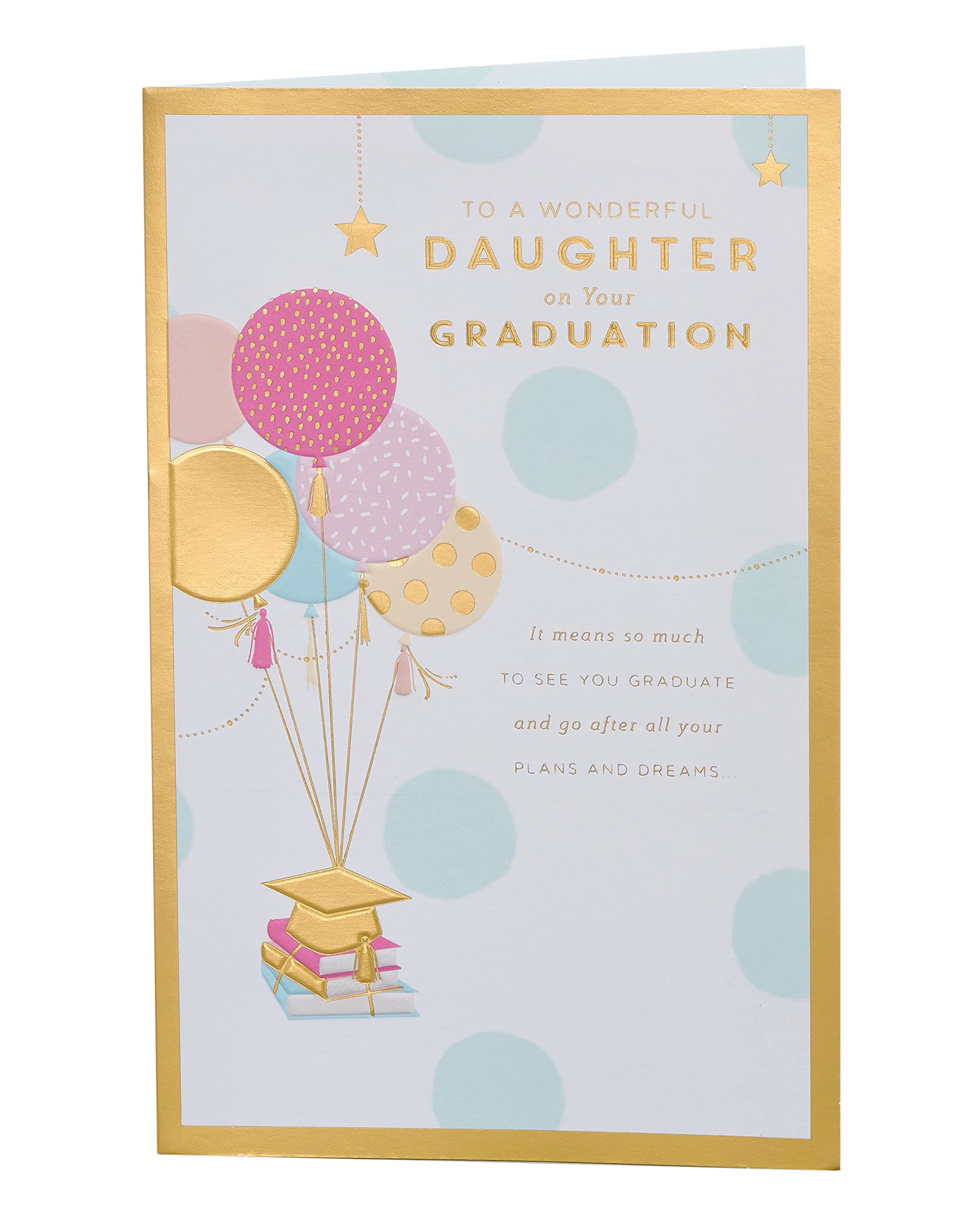 UK Greetings Geburtstagskarte Zum 18. Für Tochter – Mit Goldfolie & 3D-Ballon, Inkl. Umschlag