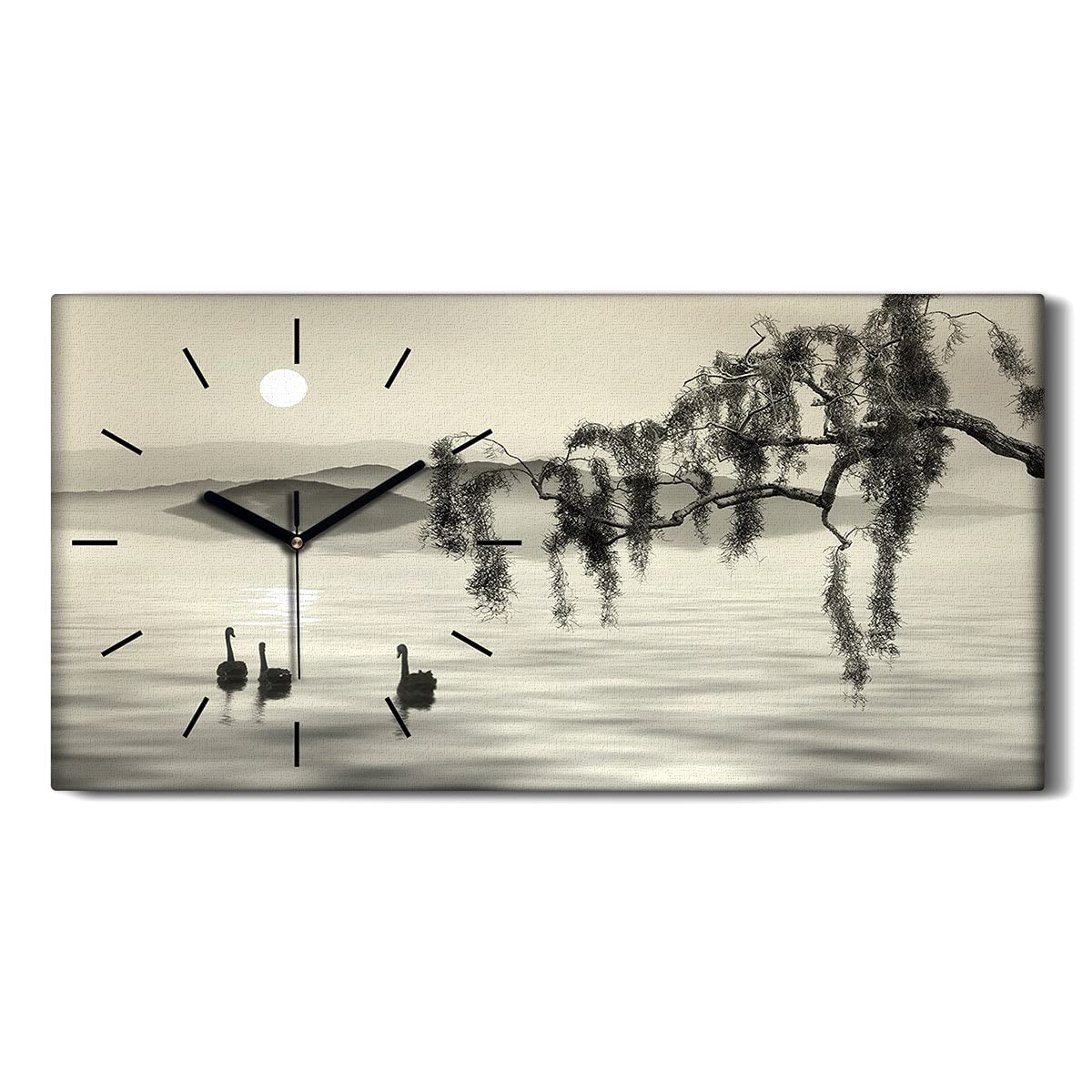 Horloge sur Toile Sans Bruit pour Finir le Tic-Tac Nocturne