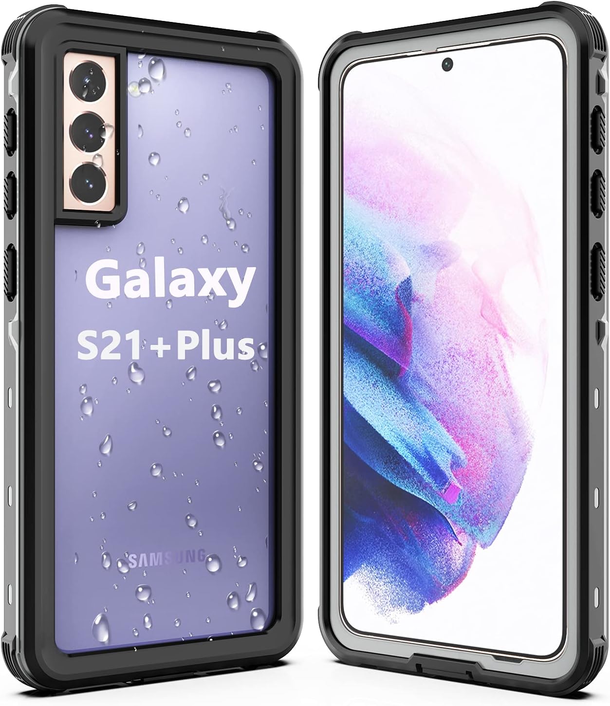 Samsung Galaxy S21 Plus Case, Waterproof Shockproof Case Cover for Samsung S21 Plus 6.7 inch, Built in Screen Protector, Full Body Heavy Duty Protective, Clear Sound, Fingerprint Unlock