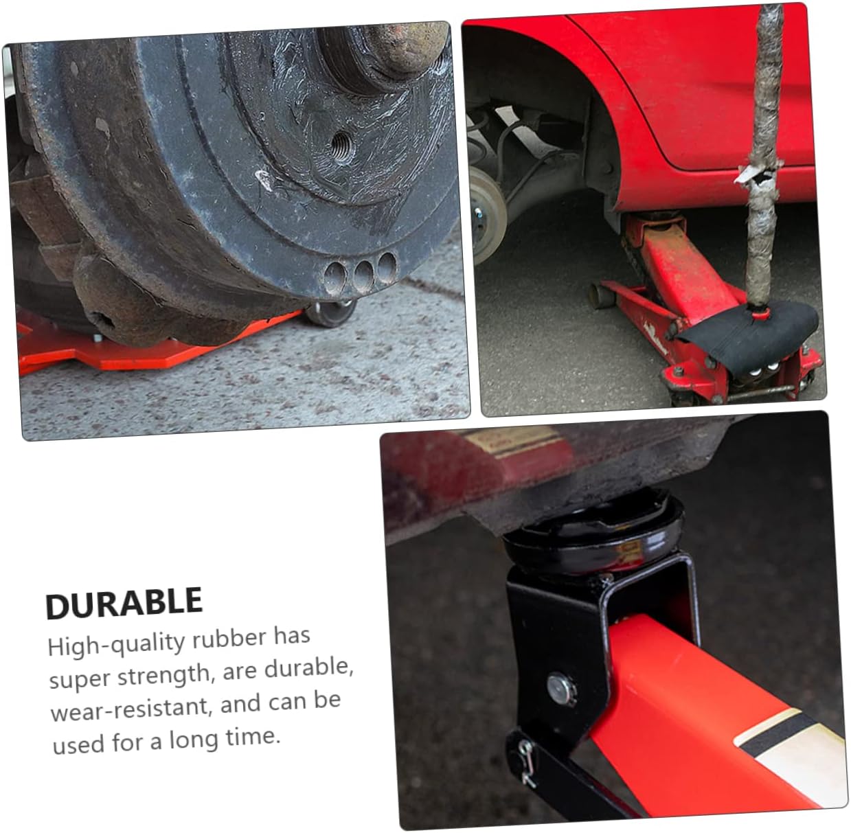 ULTECHNOVO Car Rubber Jack Stand Pad Durable Slotted Frame Lift Tool for Enhanced Stability and Safety Compatible with All Vehicle Types Easy to Install Slip Jack Pads