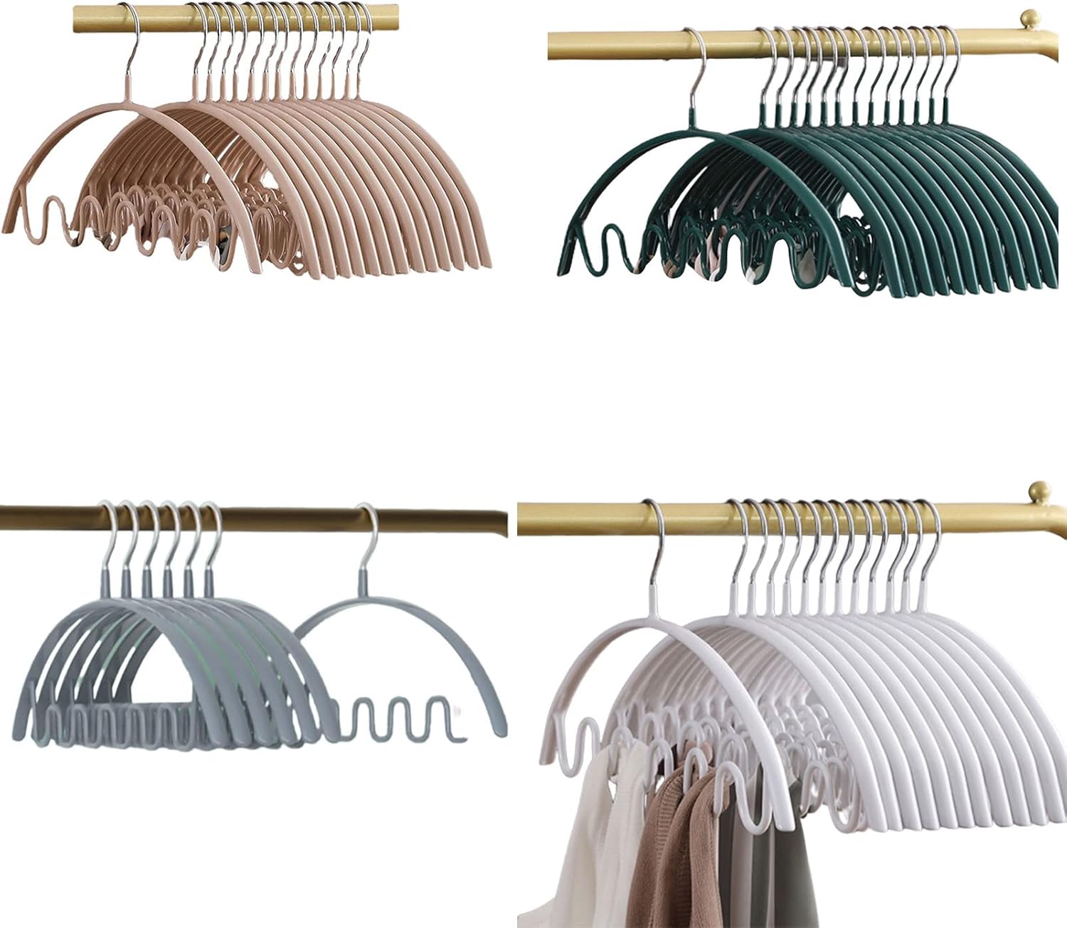 10pcs Clothes Hangers Closet Space Saving Pack Organizer for Suspenders Scarves Ties Swimwear Clothing Clothes Hanger Rack