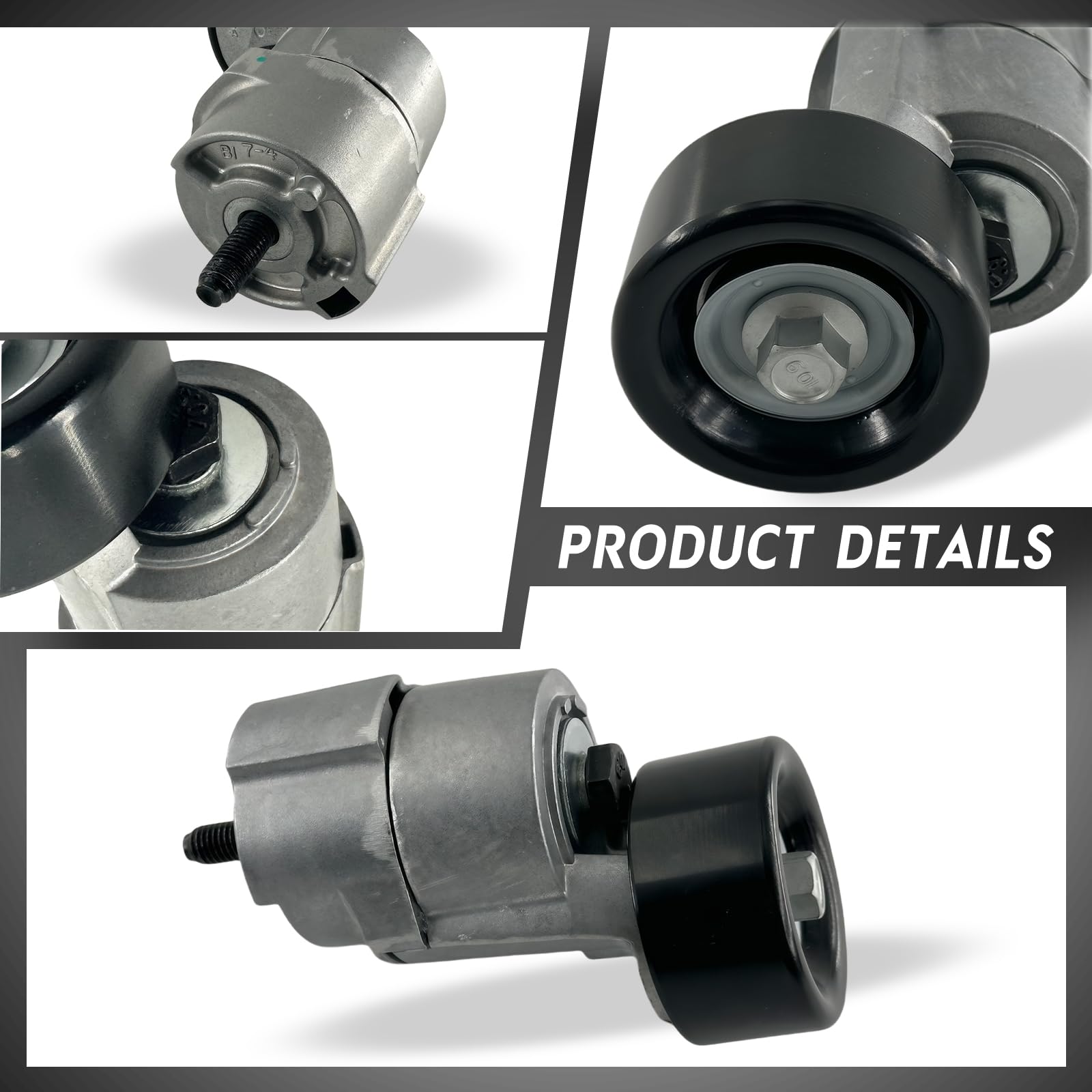 Kit de tensor de correa de transmisión y correa serpentina y polea tensora para Hyundai Santa Fe Sonata Tucson Kia Forte Magentis Optima Sorento sustituye a 6PK2125 2528125000 2528825001