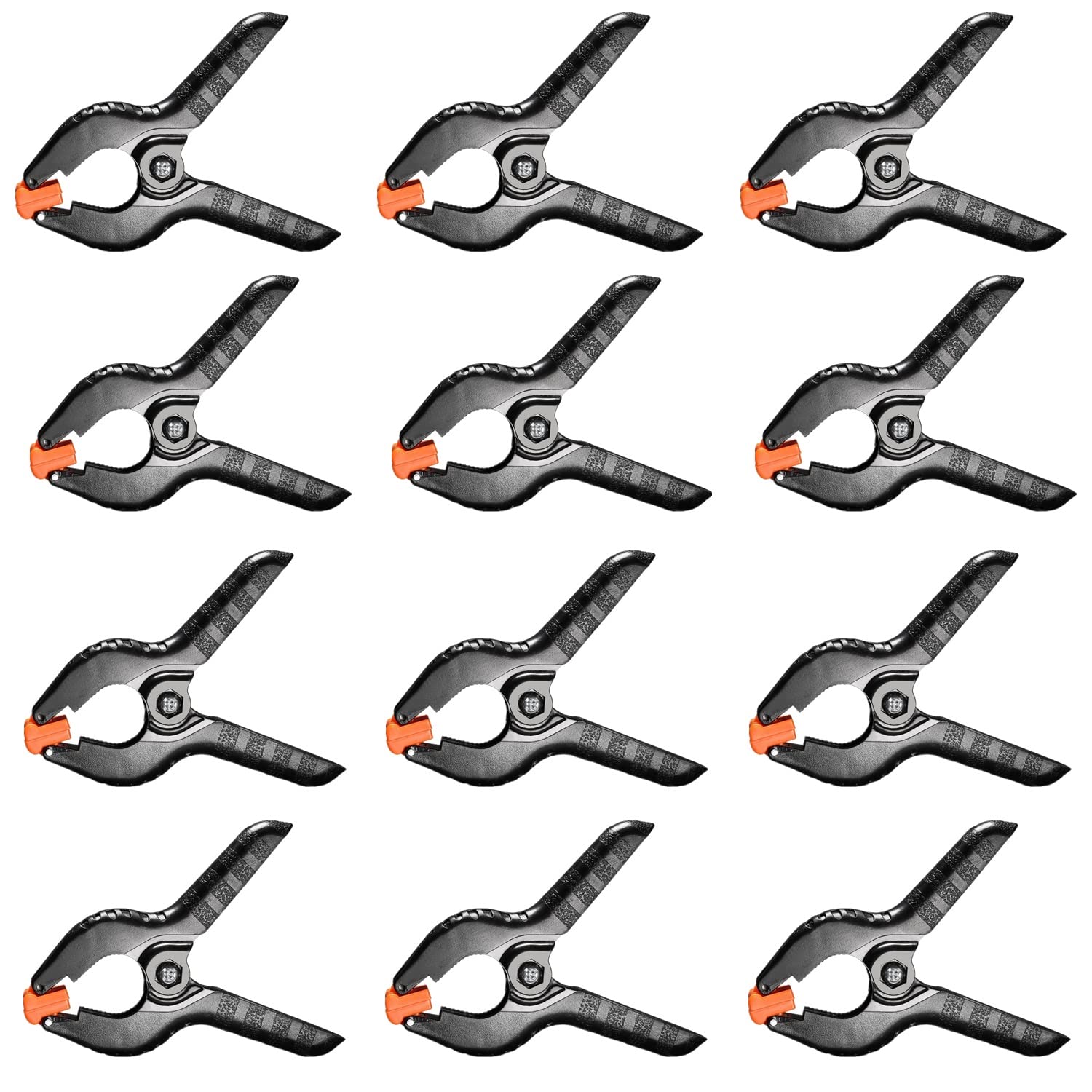 eWINNER Muslin Backdrop Spring Clamp Heavy Duty Clip for Photo Studio Photography Backgrounds Canvas Artwork Home Applications Party (4.5" & 12pcs)
