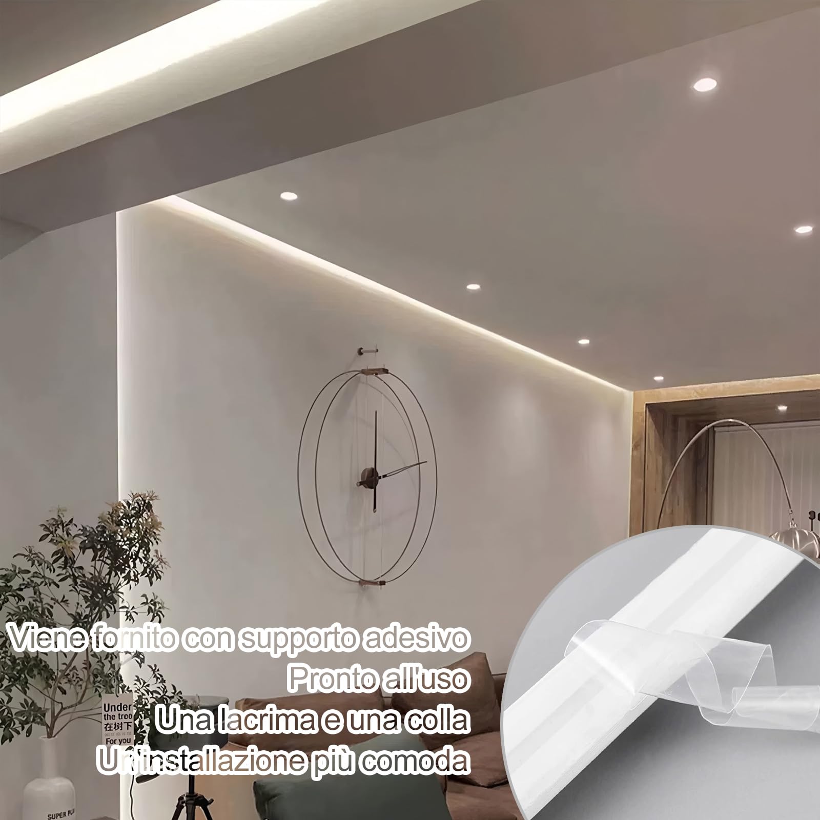STHomedeco Tira LED COB - Striscia Adesive 220v Da Interno Esterno Impermeabile, Alta LuminositÃ Striscia IP65, Strip LED per Commerciale, Camera da letto (Bianco Naturale 4000k, 7M)