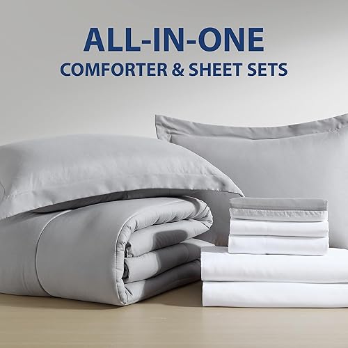 Miniatura 2 de Cathay Home Basic Bedding Home Essential - Juego de cama de microfibra ultrasuave y ligera, 8 piezas resistentes a las arrugas (incluye juego