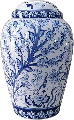 Handmade Ceramic Lamp base, Chinoiserie Ceramic Table Lamp base 12 inches of Height