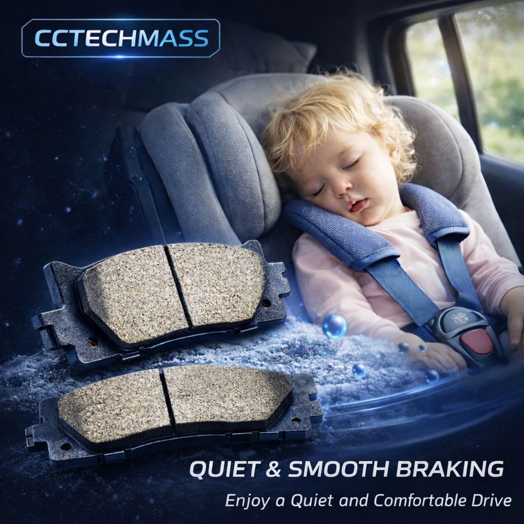 Brake Pads Set For 10-19 For Lexus GX460, 03-09 For Lexus GX470, 03-19 For Toyota For 4Runner, 07-14 For Toyota FJ For Cruiser, 01-07 For Toyota For Sequoia,Ceramic Front Rear Brake pads D976 D606