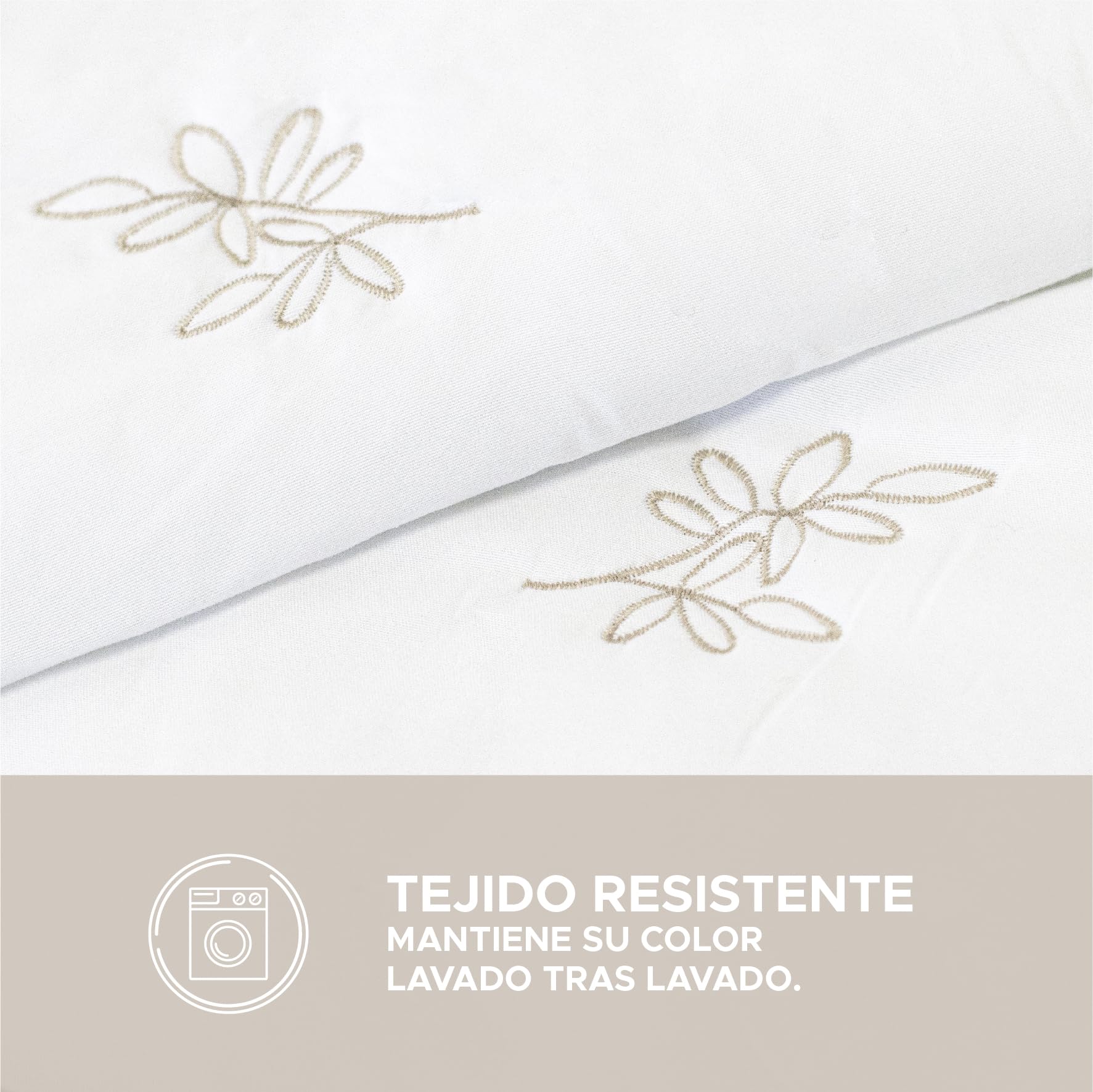 Victorio & Lucchino Colcha Bordada Elegante con Fundas de Cojín a Juego - Diseño Premium Sofisticado para Dormitorio - Modelo Luciana (Blanco, Cama 105cm)