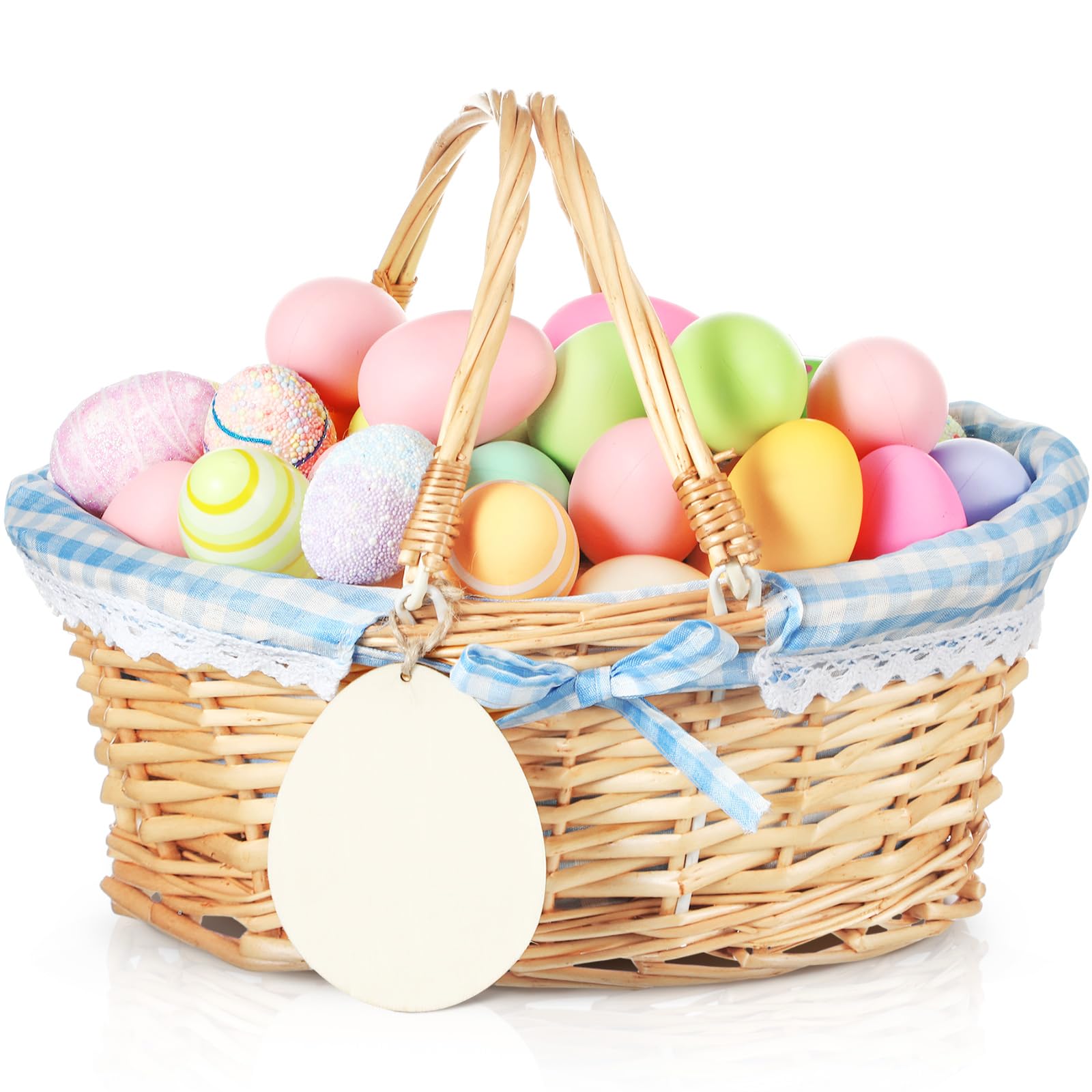 Amazon.com: Leinuosen Easter Basket Wicker Picnic Basket with