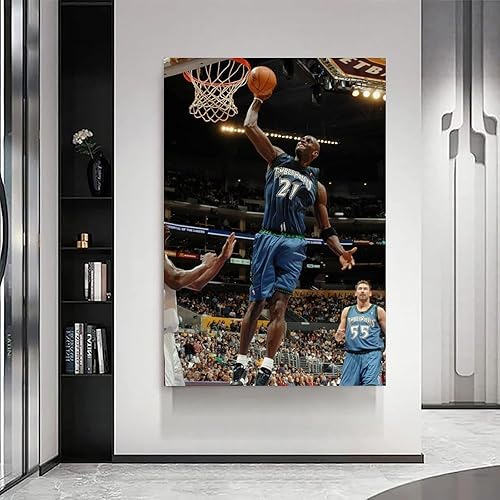 Miniatura 7 de GAGALU Kevin Garnett - Póster impreso en lienzo de superestrella de baloncesto, arte de pared para decoración de oficina en casa, pintura, 3385,