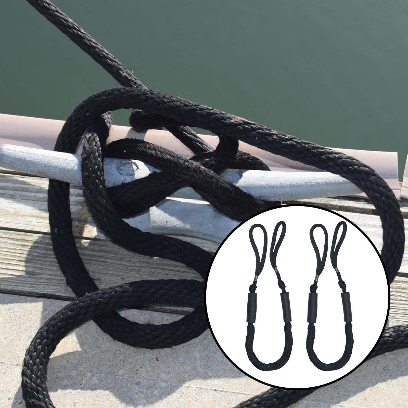 Bungee Dock Line Ormeggio,2 Pezzi 1.2M Cavi Per Ormeggio Per Barche,Linea Di Ormeggio,Accessori Per Barche,Cravatta Elastica In Barca Per Barche,Kayak,Pontone,Canoa