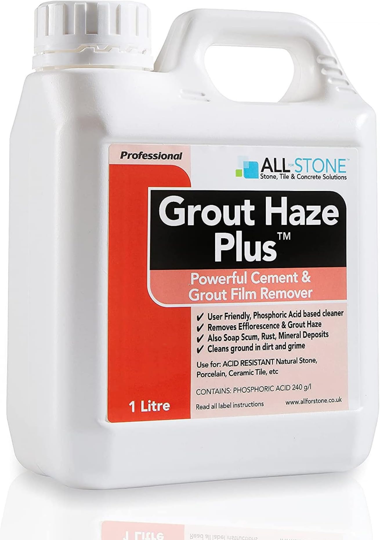 Grout Haze Plus 1 Litre - Powerful Cement residue And Grout Film Remover - All For Stone