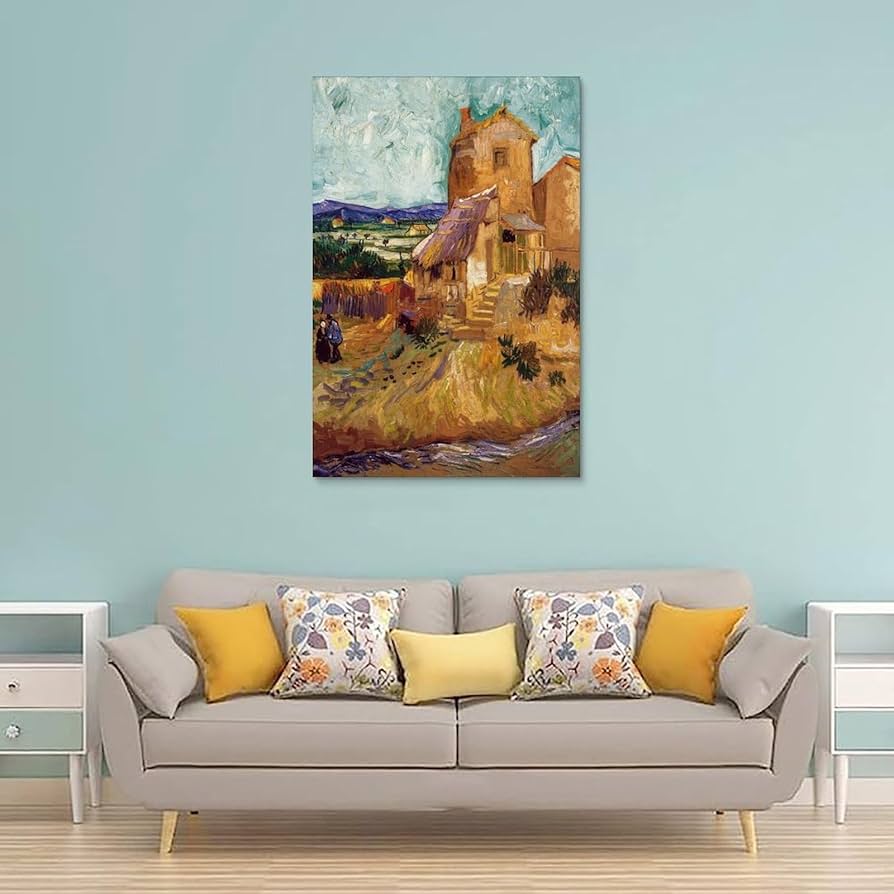 Amazon.co.jp: 「古い風車」ポスター - ヴィンセント・ファン