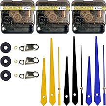 YOPY� Combo of 3 Ajanta Mfg. Battery Operated Plastic Ticking Wall Clock Movement Machine with Hands 12MM(Needles : Antique Gold,Black,Bule)