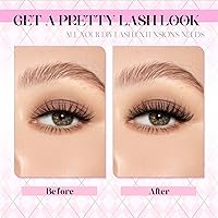 Vista 145 de Eyelash Extension Kit Lash Bond and Seal Lash Clusters with Eyelash Tweezer Lash Glue for Individual Lashes Lash Applicator Tool for DIY Lash