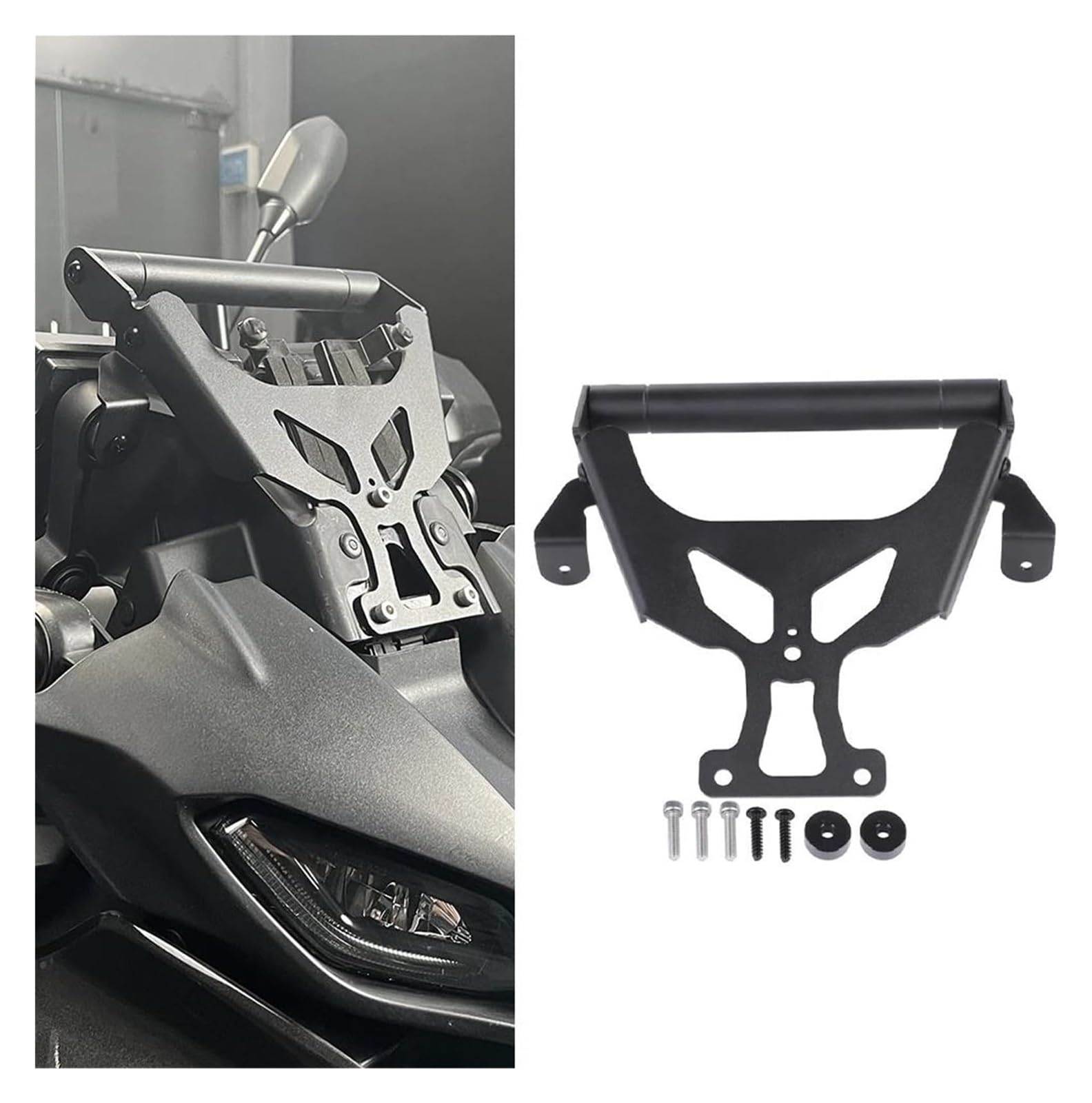 Soporte GPS para teléfono para Yamaha para Tracer 9 GT 9GT+ Plus 2021-2025 Navegación GPS Soporte para Teléfono Y Manillar De Motocicleta(Black 1)