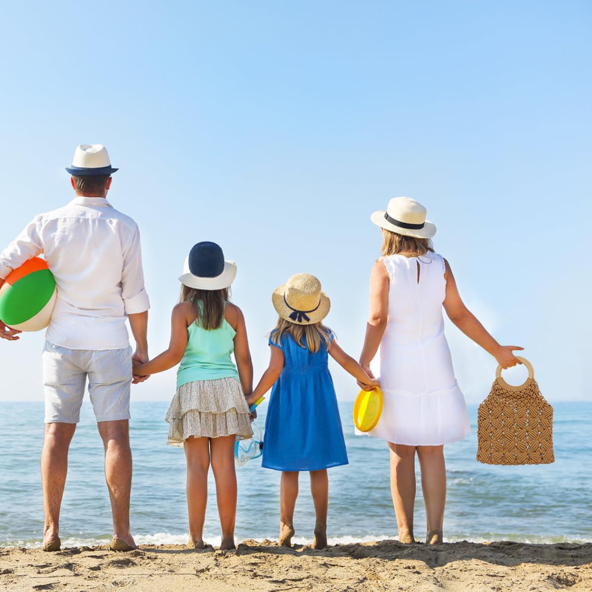 PACKOVE Bolso de Cuerda de Algodón Tejido a Mano Práctico y Atractivo para Mujer Marrón Bolso de Playa para Uso Diario y Compras