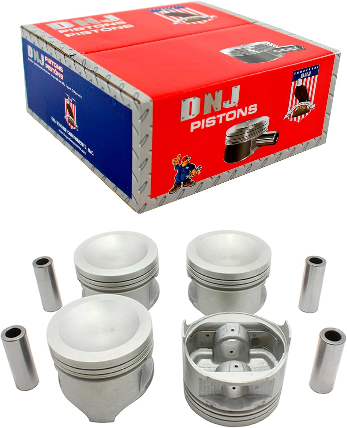 DNJ P450 Standard Piston Set for 1989-1994 / Mazda / B2600, MPV / 2.6L / SOHC / L4 / 12V / 2606cc