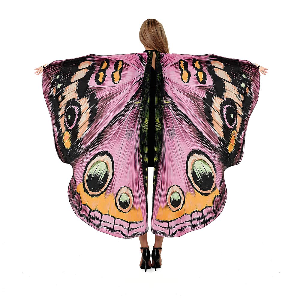 Butterfly  Wings  Womens Halloween Costumes  Fairy   Wings   Adult  Soft Fabric with Face Mask  for  Party Custome Accessory