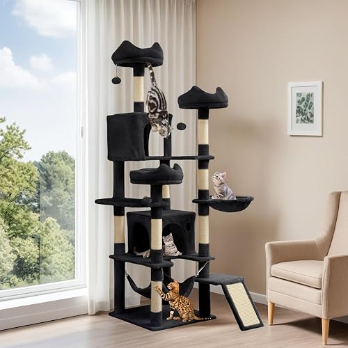 16% off deal for YITAHOME 75-Inch Tall Cat Tree Indoor: Multi-Level Kitten Tower with Kitty Condos, Top Perches, Sisal Ramp, Scratching Posts & Cozy on Amazon
