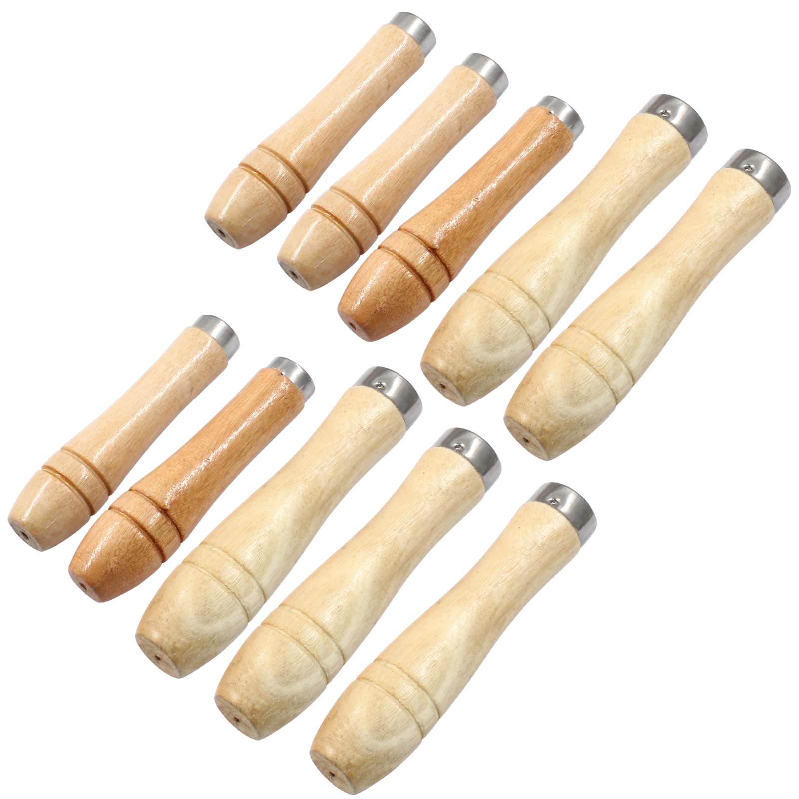 10PCS Wooden File Handle, With Metal Collars, For File Cutting - View #6