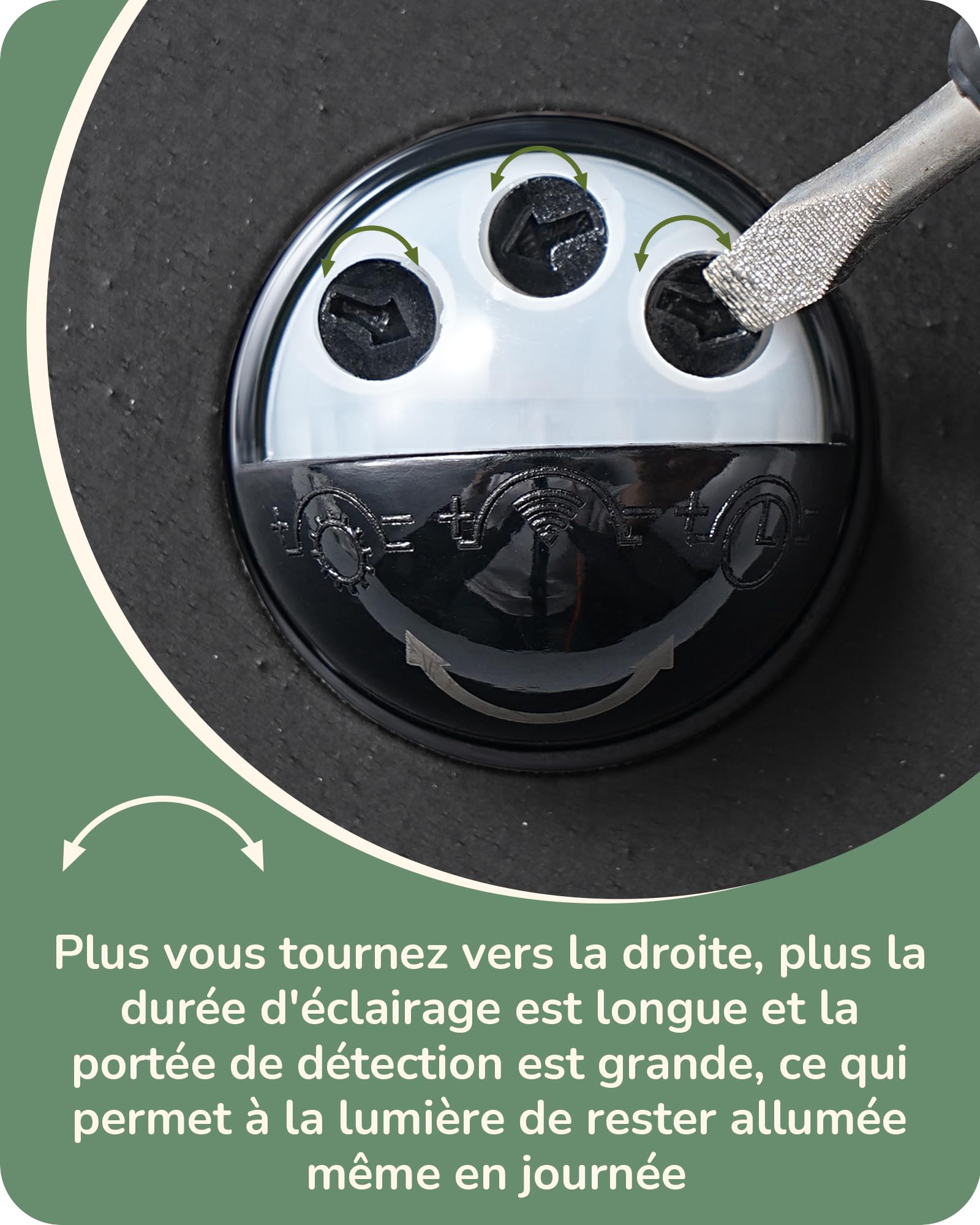 EDISHINE Applique Murale Extérieure, Détecteur Mouvement, IP44, Anthracite