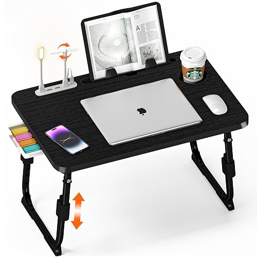 Adjustable Lap Desk with USB Port and Drawer