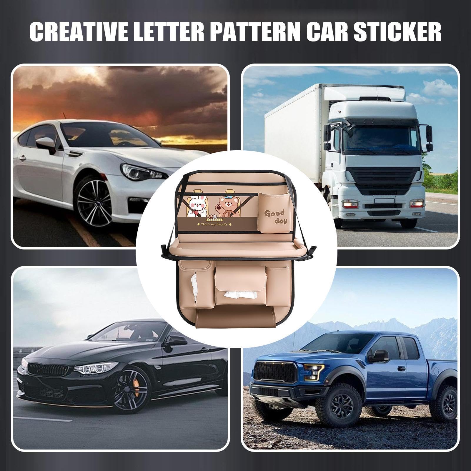 Organizer per Schienale Auto Portaoggetti Pieghevole Impermeabile | Organizer Porta Auto Per Viaggio Strada Campeggio Camion SUV Passeggero Snack Cibo Laptop