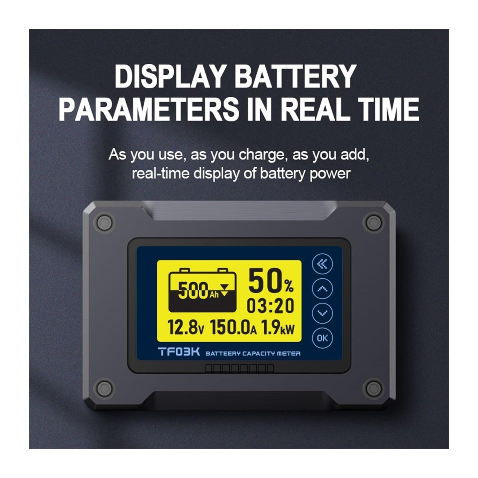 DC8-120V Coulomb Counter Meter Battery Capacity Indicator Napięcie Prąd 50A/100A/350A/500A Coulomb Counter For Electric Car(50A(0-75A))