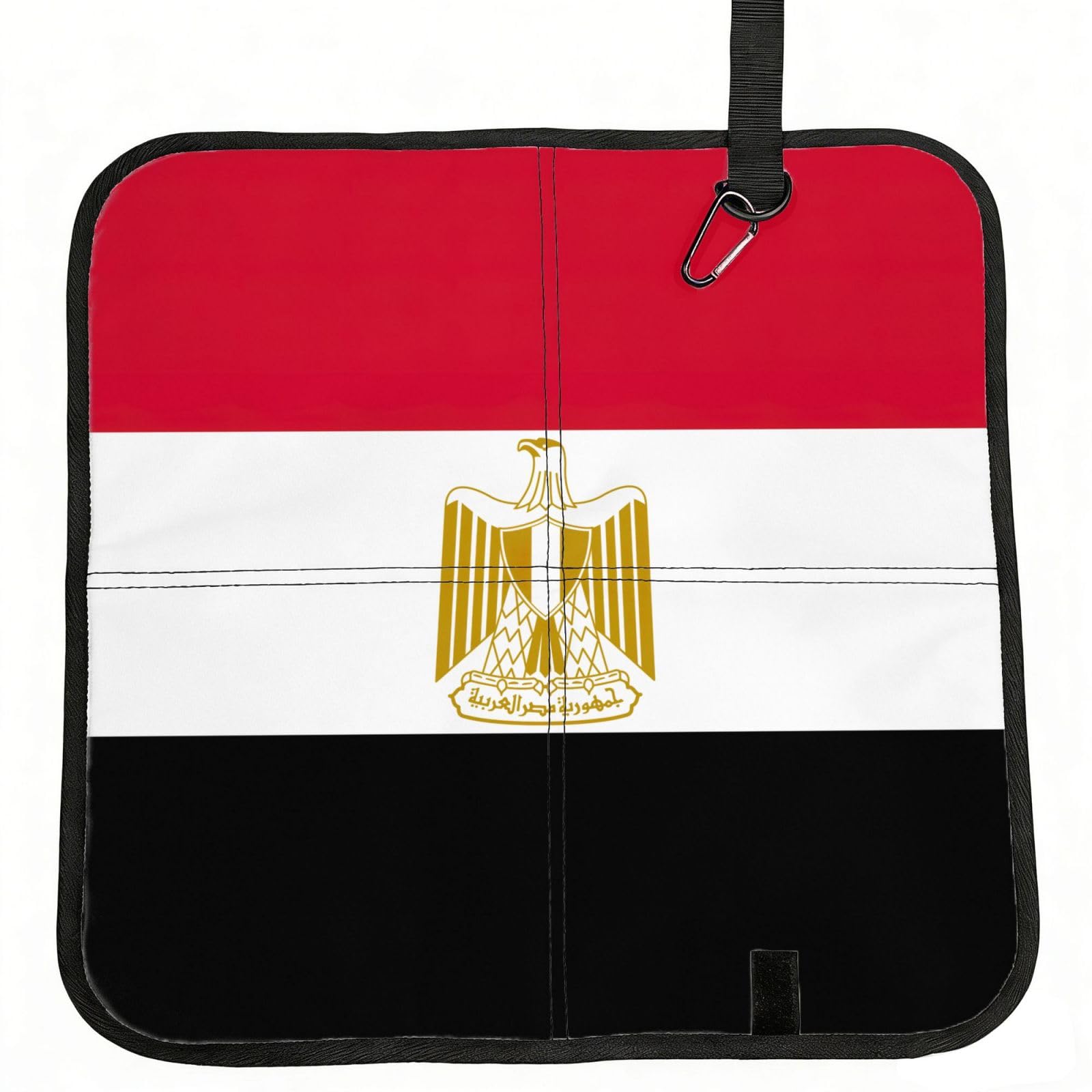 bghdfa Egyptian Flag Print Outdoor Sitting Mat Waterproof Oxford Cloth Seat Cushion Folding Foam Camping Seat For Picnic