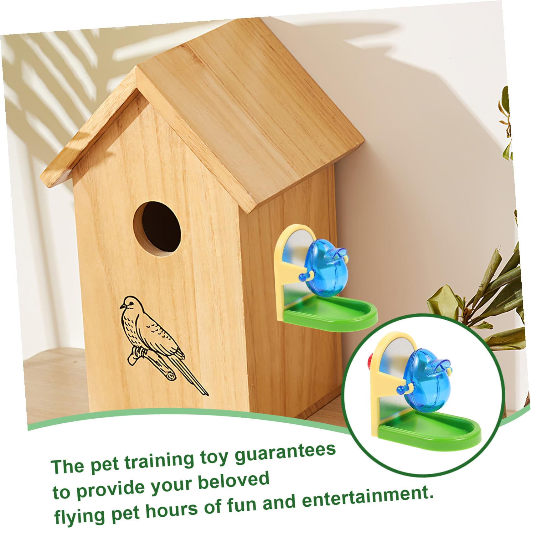 Juguete Antifugas de Comida para Loros y Pájaros de Material Liviano Estructura Simple para Entrenamiento y Entretenimiento de Mascotas en Casa Color Aleatorio