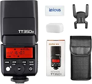 Godox TT350o Mini Thinklite TTL Flash Speedlite, 2.4G HSS 1/8000s GN36 Compatible with Olympus OMD E-M5 Mark III E-M1 E-P15 E-M10II E-PL8 Panasonic G9 DMC-GX85 G7 GF1 LX100