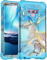 Vista 9 de Funda para Galaxy Note 20, tres capas de plástico duro resistente a prueba de golpes y silicona suave híbrida contra caídas, para niñas y mujeres